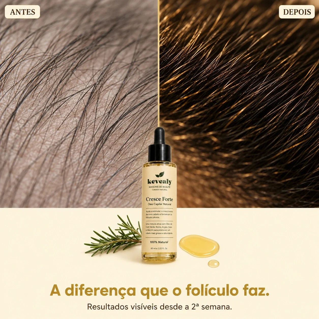 Cresce Forte™ | Óleo Capilar Natural